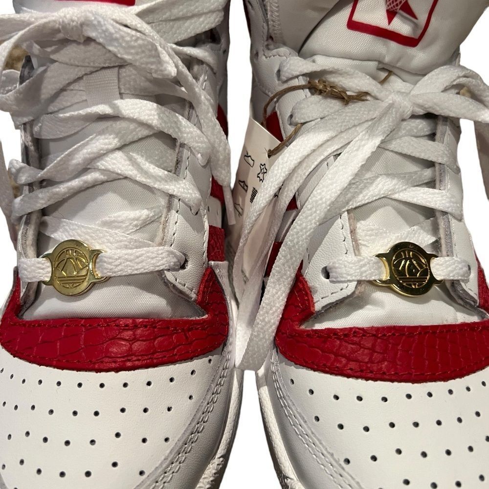 Adidas Top Ten RB Hi Women Basketball Shoes Size: 7.5 Color: White/White/Red - Picture 6 of 12